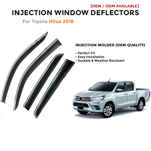 Deflector de Viento Cromado para Toyota Hilux 2016, Protector de Lluvia, Visera para Ventana de Coche - Product Image 2