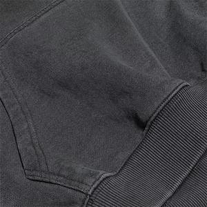 Custom logo <b>Men</b> Oversized Heavyweight Hoodies 100% Cotton Unisex Blank <b>Black</b> Acid Wash Vintage Hoodie Cropped Raw Hem Hoodies - Product Image 3