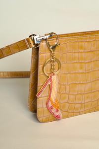 Handmade <b>Beaded</b> Heel Keychain, Summer Purse Charm - Product Image 1