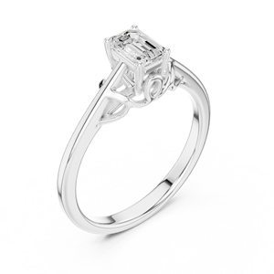 Yeonton envejecido 14K plata nupcial anillo conjunto corte redondo CZ diamante elegante estilo antiguo - Product Image 5