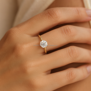 Bague de fiançailles solitaire en moissanite taille brillant de 2,00 carats pour femme, en argent sterling 925, certifiée IGI, pour fête et mariage - Product Image 2