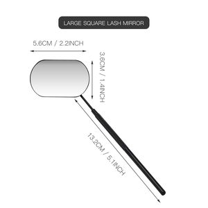 Miroirs d'inspection des cils, couleur noire, revêtement 3X, ronds, en acier inoxydable, fournitures pour extensions de cils, vente en gros OEM - Product Image 2