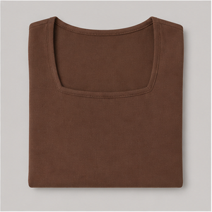 เสื้อยืดผู้หญิงสีน้ำตาล คอกลม แขนสั้น ทรงปกติ รุ่น WTS-0057 - Product Image 3