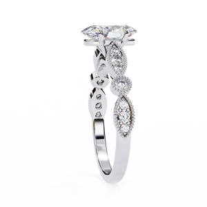 Anillo de Compromiso Clásico con Diamante Ovalado de 1 Quilate Cultivado en Laboratorio, Oro de 10k, 14k, 18k, Certificado IGI, Diamante VS DEF para Aniversario o Boda - Product Image 6