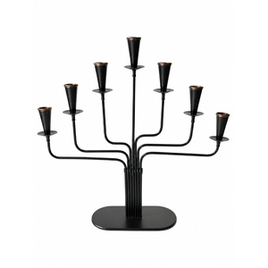 <b>Black</b> Metal <b>Candelabra</b> 7 Arm Taper Candle Holder Modern Minimalist Table Centerpieces for Wedding Party Restaurant Home Decor - Product Image 1
