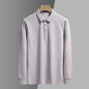 Camisa de Manga Corta para Hombre, Otoño-Invierno, Personalizada OEM, Cuello Paul, Color Sólido, 100% Algodón, Tejido de Punto, Transpirable, Casual - Product Image 2