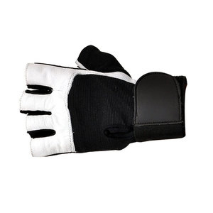 Half Finger Fitness <b>Gloves</b> Leather <b>Weight</b> Lifting Gym <b>Training</b> Unisex Adjustable Wrist Strap Breathable Non Slip Grip - Product Image 4
