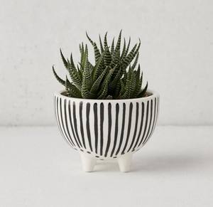 Maceta Alta de Cerámica con Diseño Acanalado, Acabado Blanco Mate, Elegante Soporte para Plantas de Interior, Pieza Decorativa Moderna para el Hogar - Product Image 6