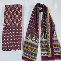 Bio-Seide/Baumwolle 60x60 Hochzeitsanzug-Set |   3m Oberteil + 3m Unterteil + 2,25m Dupatta (1 Packung = 8,25m Stoff)