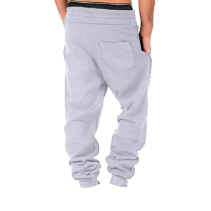 Pantalones Deportivos Casuales de Cintura Alta para Hombre con Bolsillos Laterales, Joggers de Algodón Tejido Elástico de Peso Medio, Estilo Invernal, Lavado a la Piedra, Logotipo Personalizado - Product Image 4
