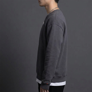 เสื้อสเวตเชิ้ตคอตตอน 100% หนานุ่ม สั่งทำได้ตามแบบ OEM/ODM ปักลาย 3 มิติ แต่งซิป สำหรับฤดูหนาว ผู้ชาย สีพื้น คอกลม - Product Image 6