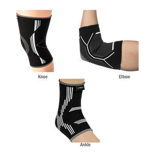 U-BEST Genouillère de compression élastique en nylon respirant tricoté, protection du genou, fermeture à enfiler pour le cyclisme, la course et les sports - Product Image 5