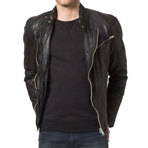 <b>Leather</b> Jacket Coat Men Fashion Vintage <b>Outfit</b> Zipper Distressed <b>Leather</b> Jacket Stylish Durable Trendy Outerwear For Men - Product Image 3