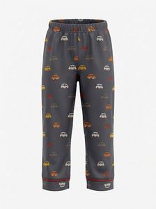 Pijamas de algodón con estampado de coches para bebés, manga larga, cuello vuelto, cierre de botones, ropa de otoño para bebés y niños pequeños - Product Image 3
