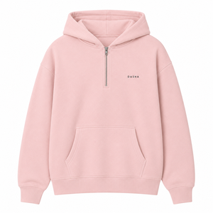 Sudadera con capucha y media cremallera extragrande con logotipo personalizado premium para hombre, de alta calidad, de algodón grueso, con cremallera de cuarto, OEM - Product Image 3