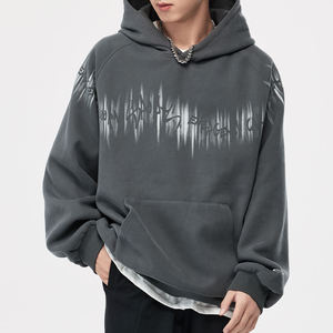 Sudaderas de Invierno para Hombre con Lavado Ácido y Estampado Digital, 100% Algodón, Ropa Casual Transpirable y Ecológica, Gran Venta - Product Image 1