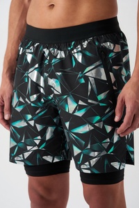 OEM Men's Elastic <b>Mid</b> Rise Running Shorts Breathable Performance Sports Fitness Training Workout Athletic Wear Private Label - Product Image 4