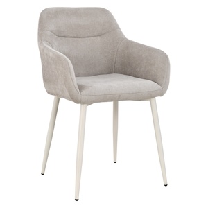 Modern Durable Upholstered <b>Dining</b> <b>Armchair</b> with Backrest Metal Legs Microfiber Fabric for Home Restaurant & Hotel <b>Dining</b> Rooms - Product Image 1