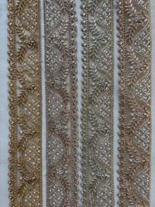 Luxury Multi Color Pearl Embroidered Lace Trim 3D Floral Beaded Ribbon for Wedding Dress DIY Craft Garment Accessory Wholesale - Product Image 3