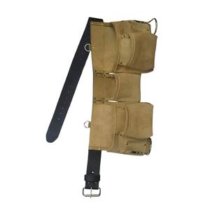 Bolsa de herramientas de cuero para carpinteros, 10 bolsillos, cinturón portaherramientas, electricistas, constructores - Product Image 2