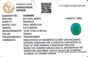 Émeraude ovale verte de 3,57 carats provenant de la Zambie - Product Image 6