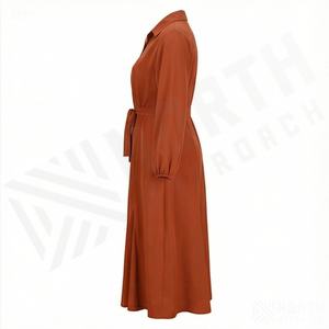 Abaya Kimono OEM 2025 pour femmes musulmanes, en tissu polyester épais, doux et très extensible, col en V, manches longues, ornée de perles, longueur cheville - Product Image 3
