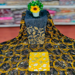 Nouvelle Collection Fransawi Pierre Dirac Perlé Somali Robe Tissu Or Paillettes Soyeux Matériel Jacquard Uni Styles-Qualité Exportation - Product Image 2