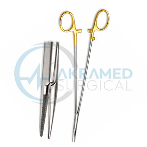 Portaagujas Vascular TC DeBakey, Manual, Recto, con Mordazas Serradas, Instrumento Quirúrgico Cardiovascular, Tamaño Personalizado, Certificado CE - Product Image 6