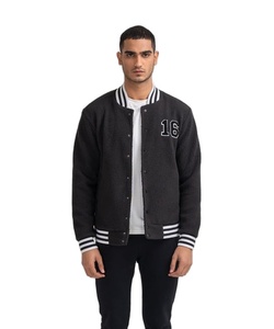 Vente en gros 2025 tendance hommes décontracté Sherpa veste hiver automne Baseball veste broderie OEM mode sans col nouvelles réductions - Product Image 2