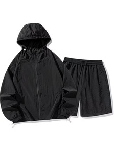 Conjunto de Sudadera con Capucha y Pantalones de Chándal Unisex Vintage de Color Liso con Cremallera, Parche Personalizado, Lavado Ácido y Logotipo Frontal - Product Image 5