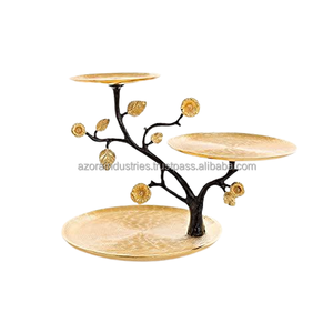 แท่นวางเค้กโลหะแวววาวดีไซน์ใหม่มีสไตล์หรูหราทันสมัยแท่นวางเค้กแนวโมเดิร์น - Product Image 5