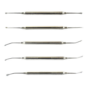 Ensemble d'instruments manuels de qualité supérieure pour le rehaussement du sinus dentaire, comprenant des élévateurs pour greffe osseuse et des élévateurs périosteaux, avec poignées de laboratoire plaquées or - Product Image 5