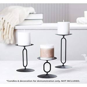 Candelabros de Hierro Negro de Estilo Nórdico Minimalista, Decoración Romántica para Mesa de Comedor, Adornos para Crear Ambiente - Product Image 6