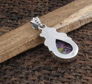 Colgante de Zoisita Rubí Natural, Collar de Plata de Ley 925, Cristal Curativo de Anyolita, Piedra Energética para el Chakra del Corazón, para Mujer, Venta al por Mayor - Product Image 6