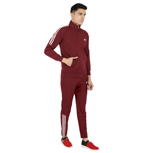 Survêtement de sport pour homme en velours premium, extensible dans les quatre sens, coupe ajustée, couleur unie, confortable, pour l'automne, le jogging et la course à pied - Product Image 3