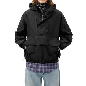 Spring <b>Mens</b> High Quality Outdoor <b>Pullover</b> <b>Jacket</b> Custom Half Zip Nylon Anorak Hooded Windbreaker Waterproof Lightweight <b>Jacket</b> - Product Image 2