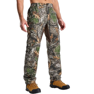 Pantalon de chasse camouflage pour homme, résistant à l'eau, finition mate silencieuse, pantalon de chasse d'extérieur, 6 poches utilitaires, pantalon cargo de chasse - Product Image 1