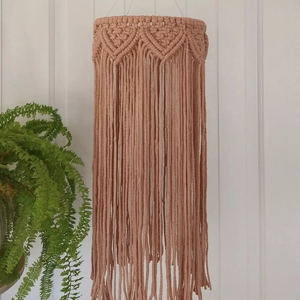 Elegante Lámpara de Techo Colgante de Macramé Hecha a Mano con Diseño de Medusa, de Algodón con Marco de Metal, para Decoración de Hotel - Product Image 2