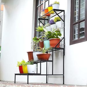 Support de plantes en métal moderne, revêtement poudré, support de jardin d'intérieur pour fleurs et plantes vertes, design minimaliste - Product Image 3