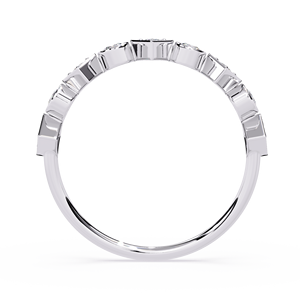 Bague en platine avec diamant rond taille brillant pour femme, certifié GIA, style classique de fiançailles - Product Image 4