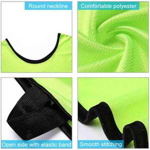 Custom Reversible Soccer <b>Bibs</b> for Adults Winter Mesh <b>Training</b> Vest Heat-Transfer Printed Anti-Bacterial Eco-Friendly Front All - Product Image 3