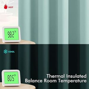 Tende Oscuranti Termoisolanti Aqua Solid con Occhielli, Lunghe 63 Pollici, Nere, per Camera da Letto e Soggiorno, 2 Pannelli, Tende Oscuranti per Ambienti - Product Image 3