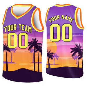 Custom Basketball Jersey Team Name & Number, <b>Game</b> Day Outfit, Hawaiian Basketball Shirt for Basketball Lovers - Product Image 6
