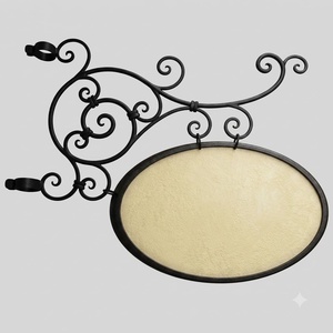 Custom Modern Eco-friendly Wrought Iron House <b>Number</b> Plate Weatherproof Outdoor Screwed Metal <b>Door</b> Sign Decorative Address - Product Image 1
