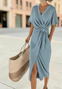 Robe d'été longue sans manches et dos nu pour femme, style soirée, 100 % coton, avec service de nettoyage à sec - Product Image 1