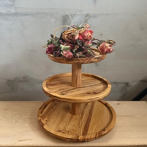 Support à gâteau avec motif écorce pour décoration de mariage et service de gâteaux, accessoires de cuisine en bois - Product Image 3