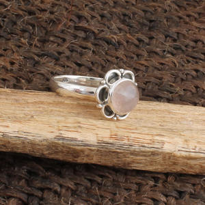 Anillo de Plata de Ley con Cuarzo Rosa Natural para Mujer, Joyería Romántica para Fiestas, Venta al por Mayor, Precio de Fábrica de Piedras Preciosas Genuinas - Product Image 5