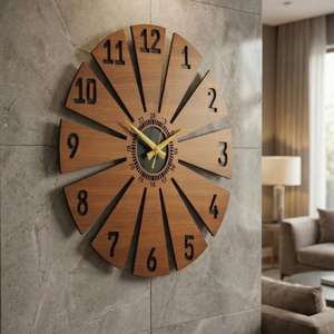Eco-Friendly Wooden Wall Clock Handmade Craft Design - Product Image 3