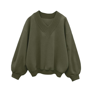 Sudaderas de Mujer con Cuello Redondo, Manga Larga, Corte Holgado, Forro Polar, Mezcla de Algodón Suave, Estilo Casual, Streetwear - Product Image 2