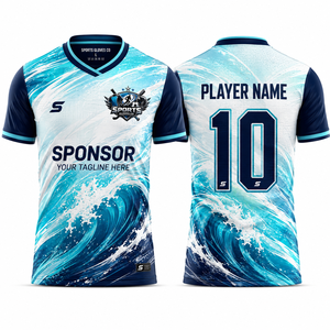 Camisetas de Fútbol Modernas al por Mayor, Tejido de Poliéster Ultraligero, Absorbente de Humedad, Transpirable, Uniformes Profesionales para Equipos - Product Image 2